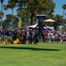 Navy parachute team, the &quot;Leap Frogs,&quot; jump into Coronado Island for 4th of July