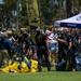 Navy parachute team, the &quot;Leap Frogs,&quot; jump into Coronado Island for 4th of July