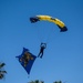 Navy parachute team, the &quot;Leap Frogs,&quot; jump into Coronado Island for 4th of July