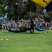 Navy parachute team, the &quot;Leap Frogs,&quot; jump into Coronado Island for 4th of July