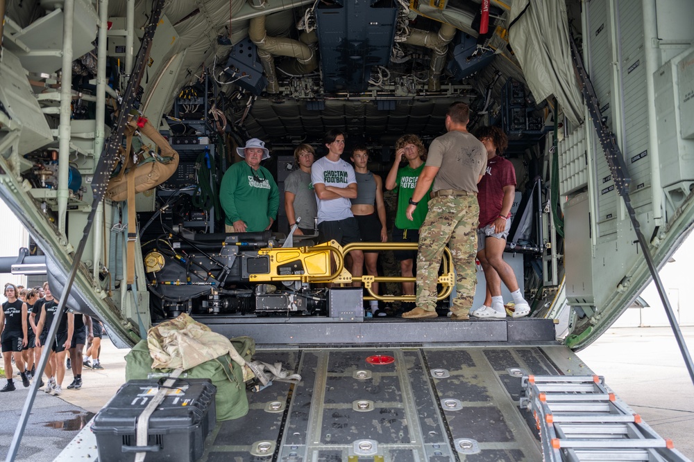 High school football scrimmage fosters community, relationships at the 1 SOW