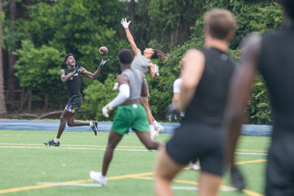 High school football scrimmage fosters community, relationships at the 1 SOW