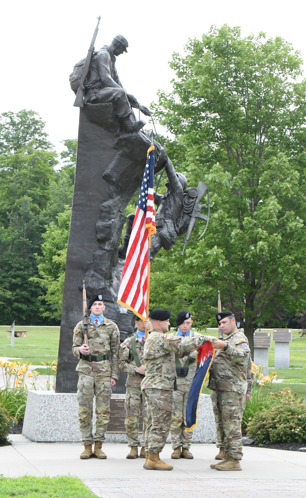 2nd Brigade Combat Team leaders case colors at Fort Drum ahead of deployment