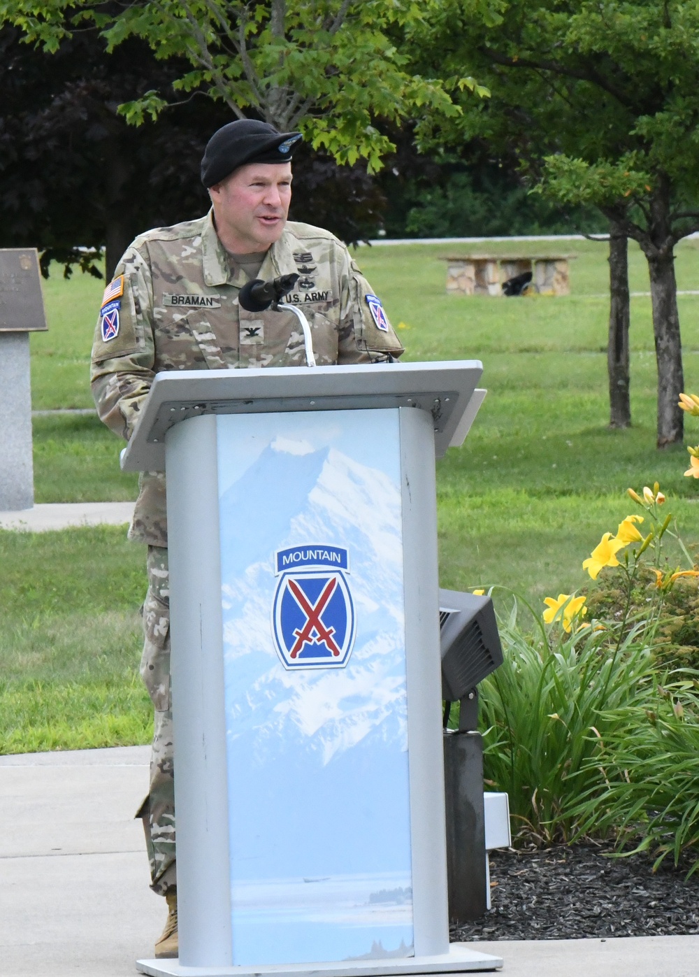 2nd Brigade Combat Team leaders case colors at Fort Drum ahead of deployment