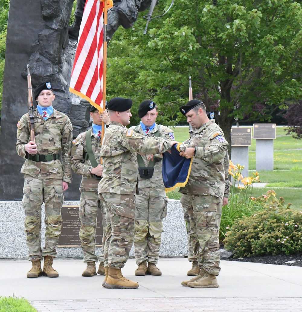 2nd Brigade Combat Team leaders case colors at Fort Drum ahead of deployment