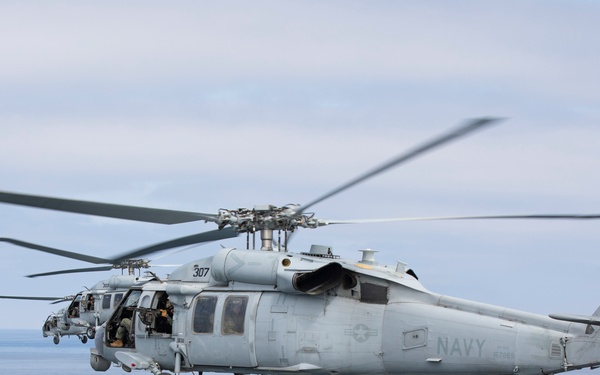 &quot;Firehawks&quot; of Helicopter Sea Combat Squadron 85 Conduct Final Flight
