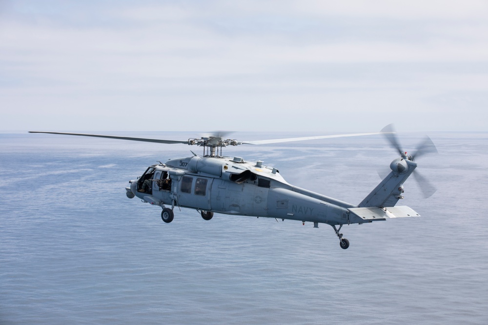 &quot;Firehawks&quot; of Helicopter Sea Combat Squadron 85 Conduct Final Flight