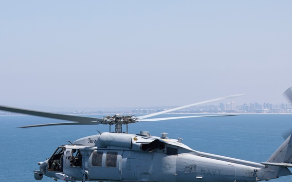&quot;Firehawks&quot; of Helicopter Sea Combat Squadron 85 Conduct Final Flight