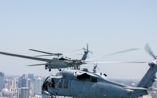 &quot;Firehawks&quot; of Helicopter Sea Combat Squadron 85 Conduct Final Flight