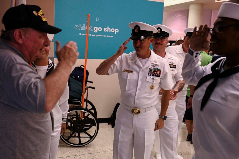 U.S. Armed Forces Welcome Veterans at Honor Flight Chicago