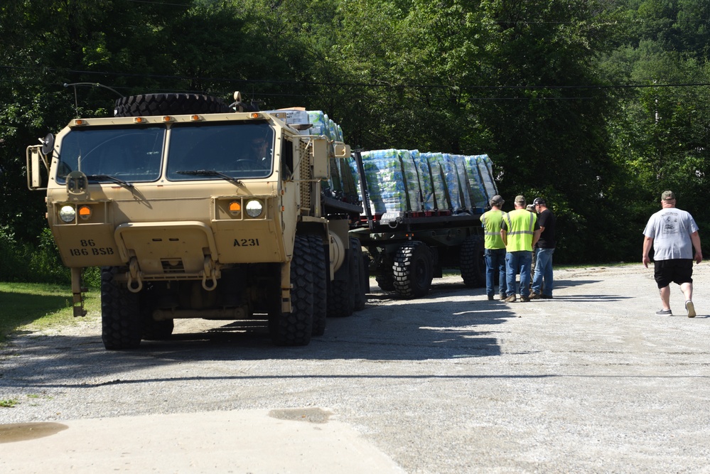 Vermont National Guard Delivers Water After Flooding