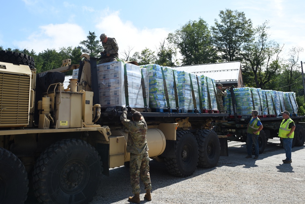 Vermont National Guard Delivers Water After Flooding