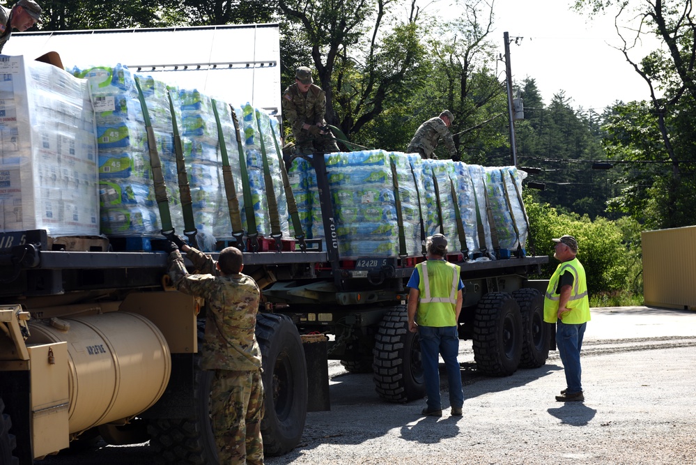 Vermont National Guard Delivers Water After Flooding