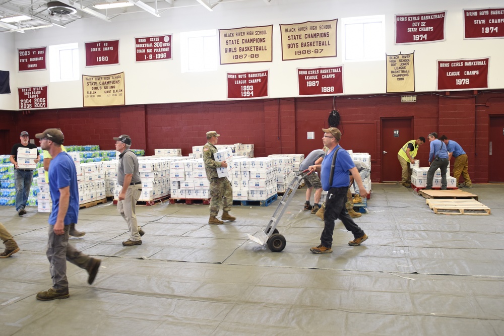 Vermont National Guard Delivers Water After Flooding