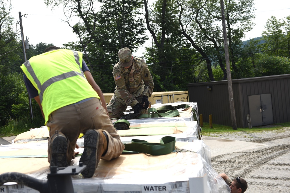 Vermont National Guard Delivers Water After Flooding