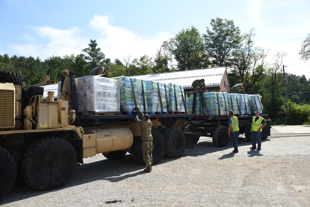 Vermont National Guard Delivers Water After Flooding