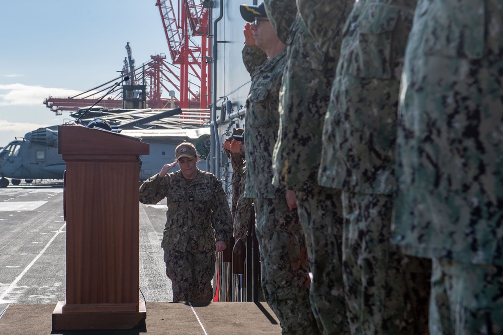 USS America Holds Change of Command