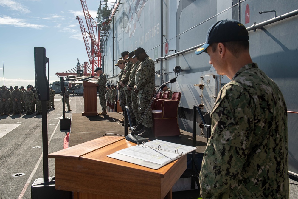 USS America Holds Change of Command