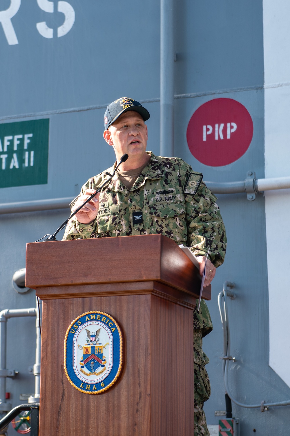 USS America Holds Change of Command