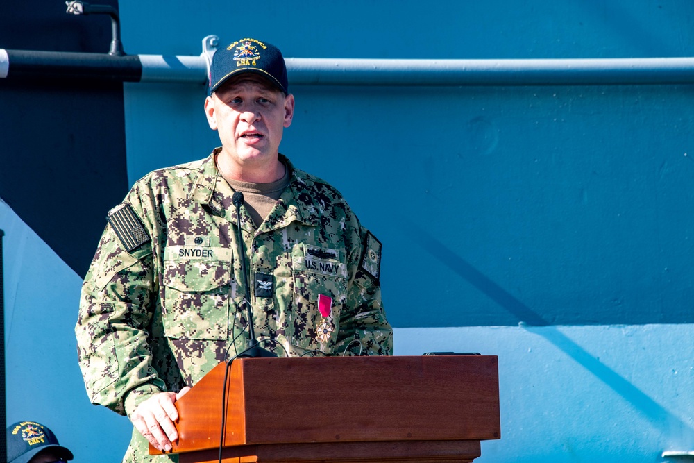 USS America Holds Change of Command