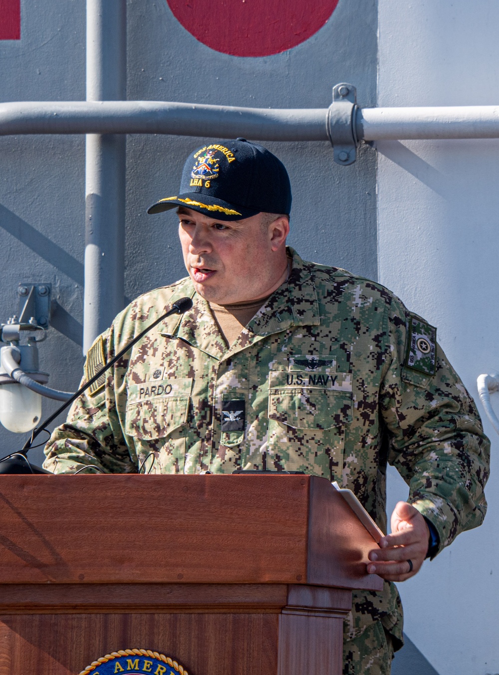 USS America Holds Change of Command