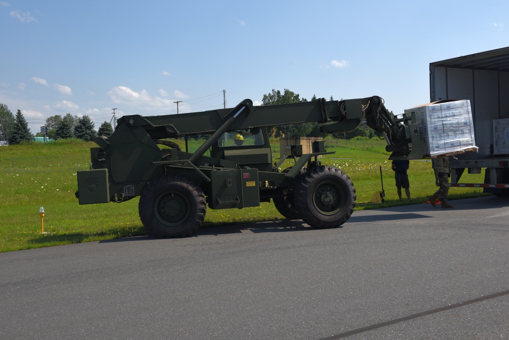 Vermont National Guard Loads Water for Flood Relief