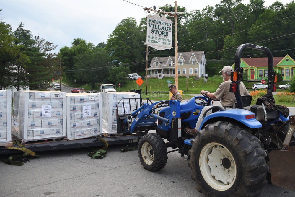 Vermont National Guard Unloads Water