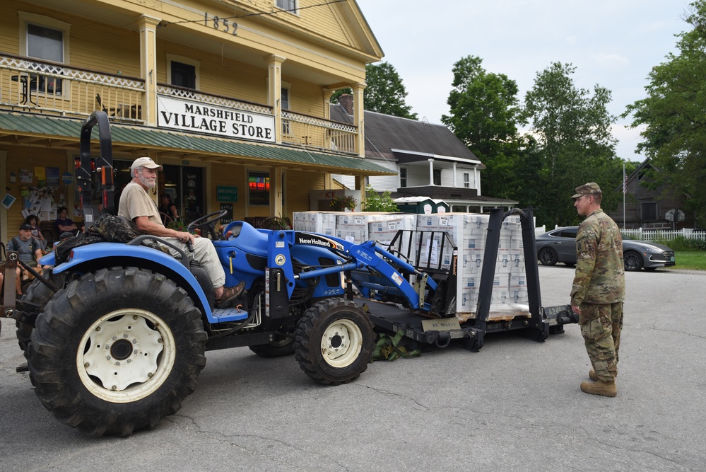 Vermont National Guard Unloads Water