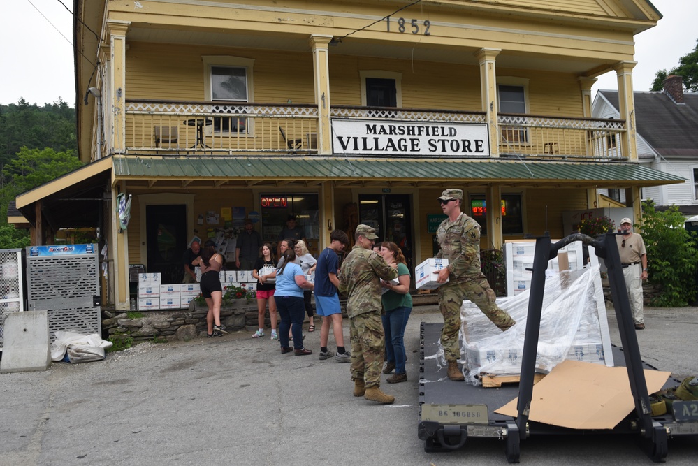 Vermont National Guard Unloads Water