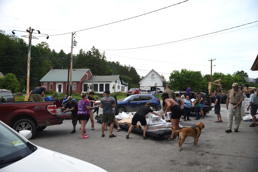 Vermont National Guard Unloads Water