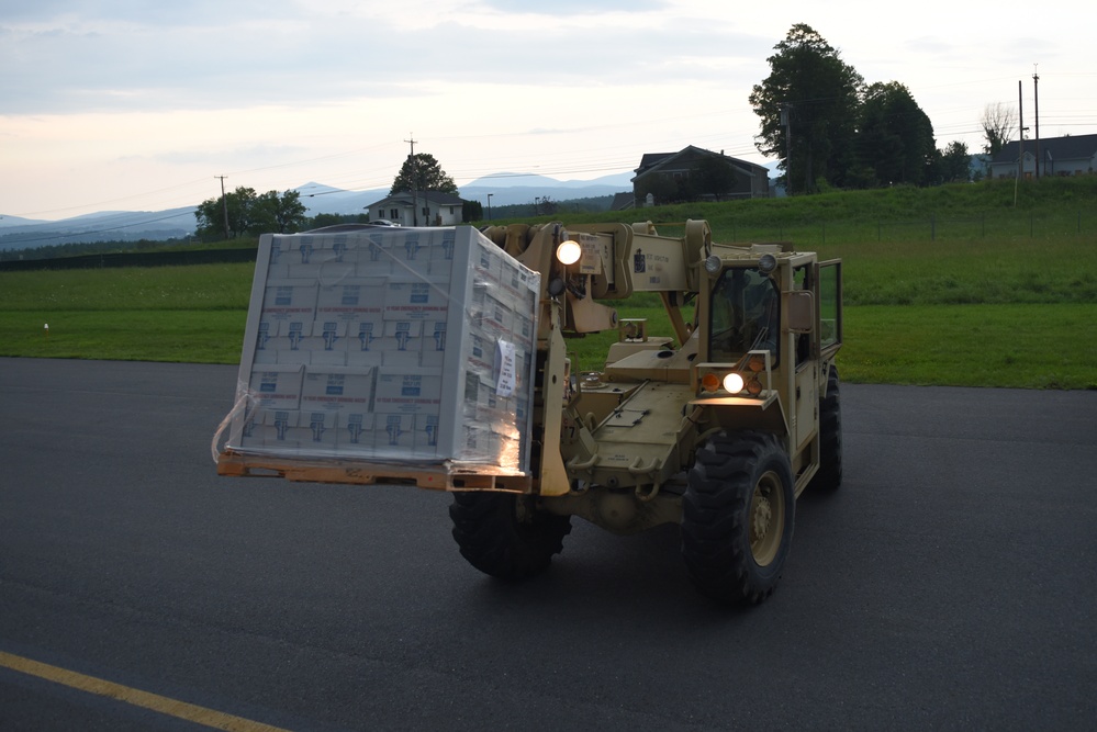 Vermont National Guard Loads Water for Flood Relief