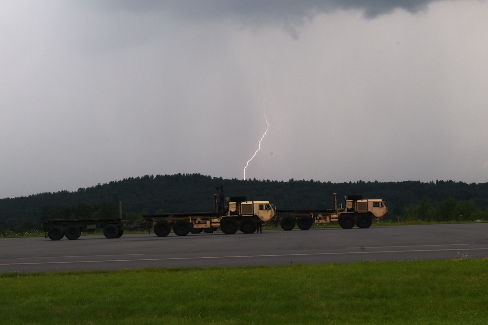 Lightning Strikes Behind Vermont National Guard