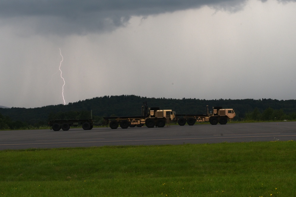 Lightning Strikes Behind Vermont National Guard