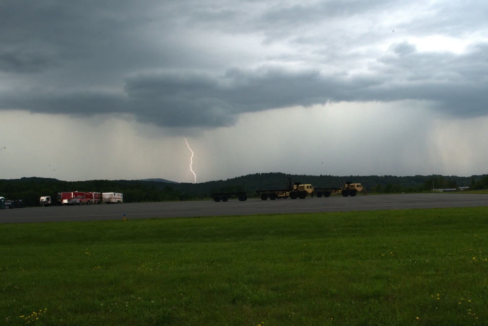 Lightning Strikes Behind Vermont National Guard