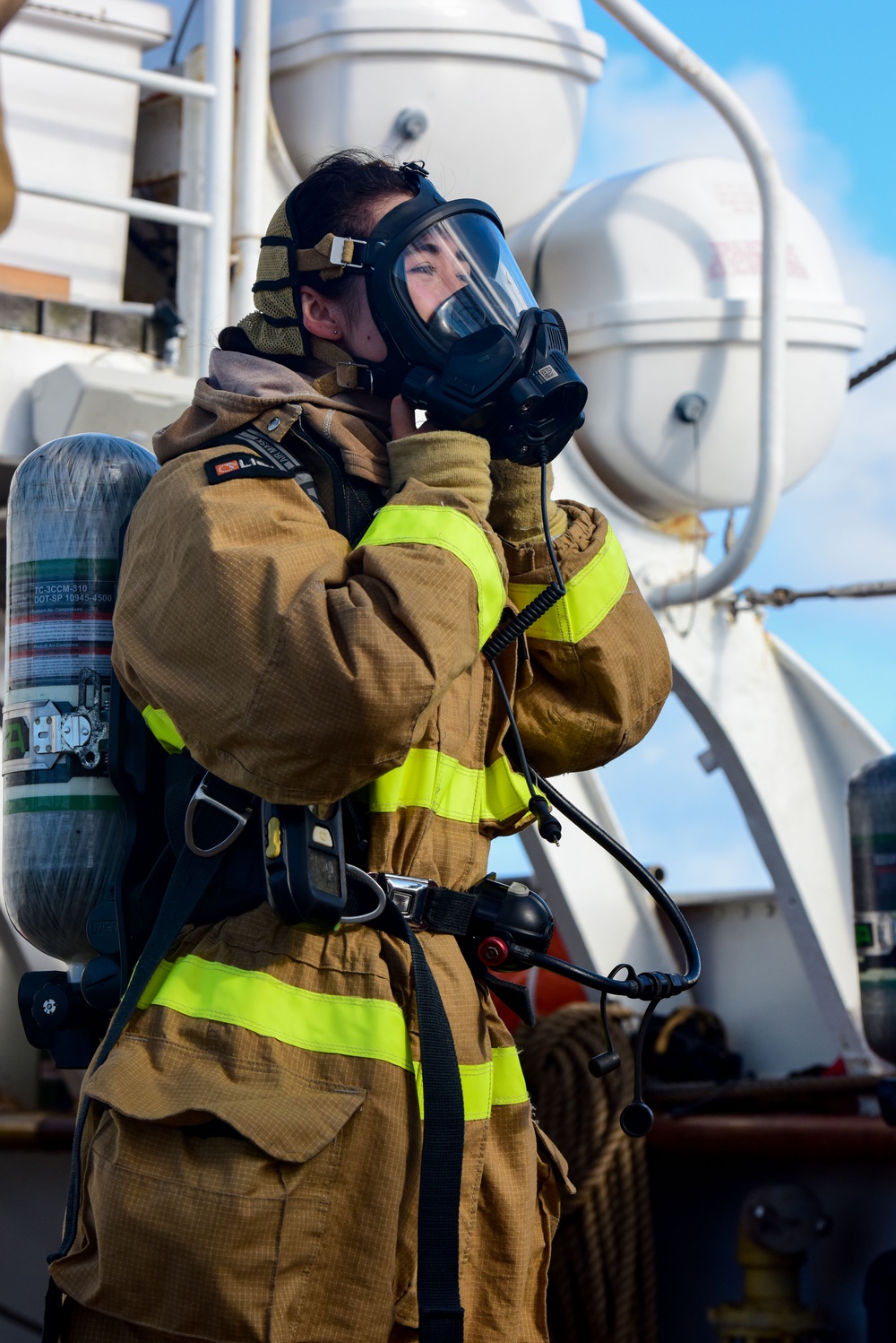 USCGC Eagle damage control training