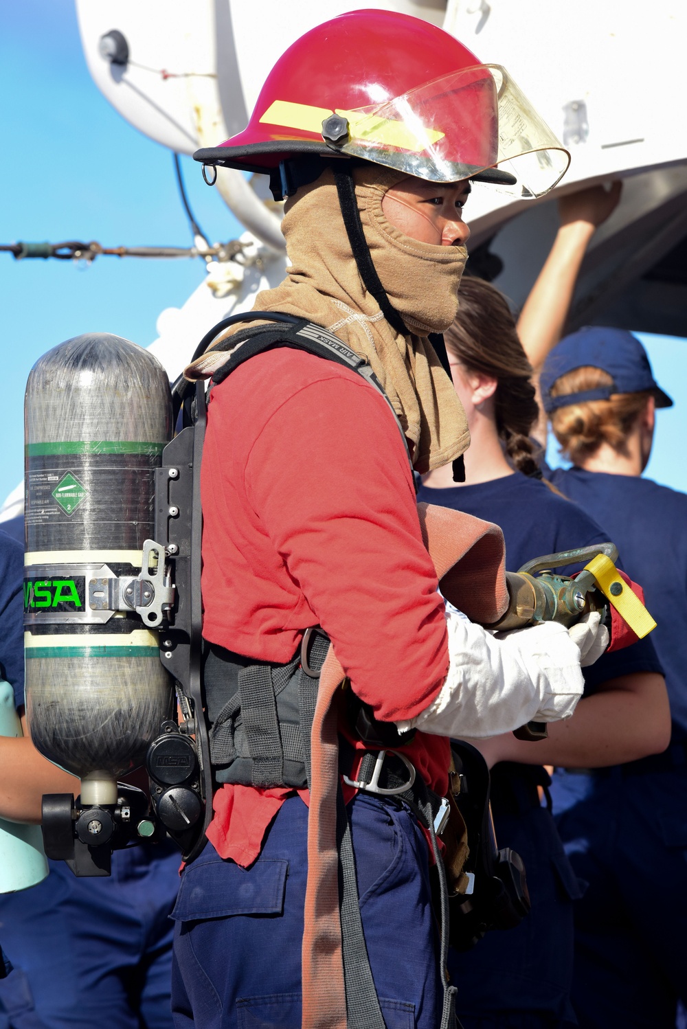 USCGC Eagle damage control training