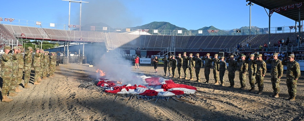 Utah National Guard supports 25th annual Spanish Fork Flag Retirement Ceremony