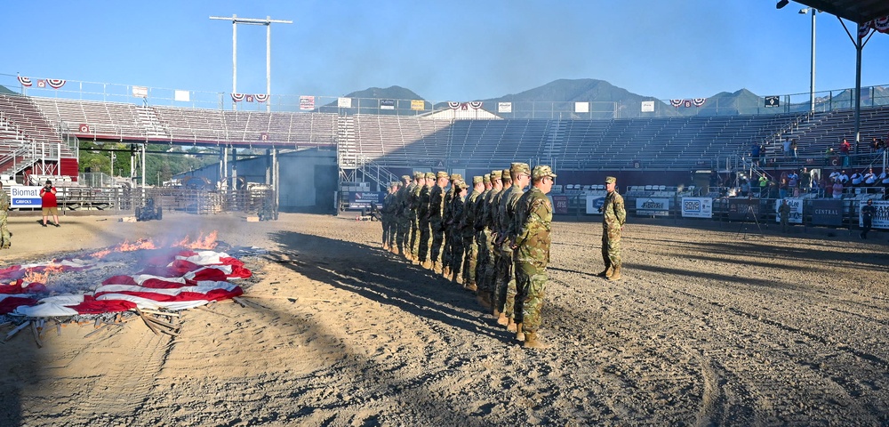 Utah National Guard supports 25th annual Spanish Fork Flag Retirement Ceremony