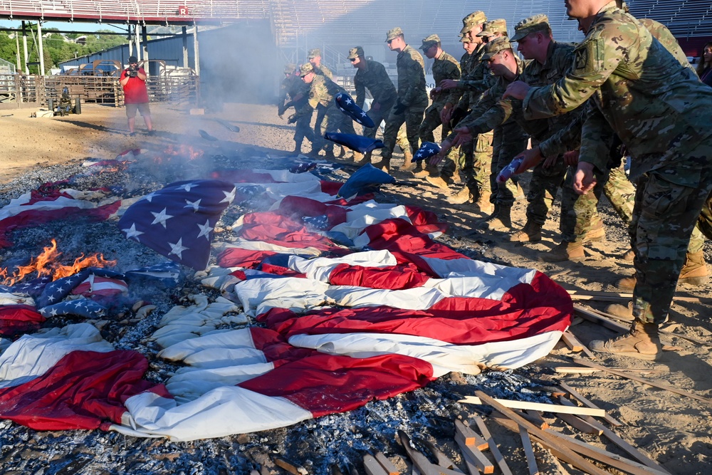 Utah National Guard supports 25th annual Spanish Fork Flag Retirement Ceremony