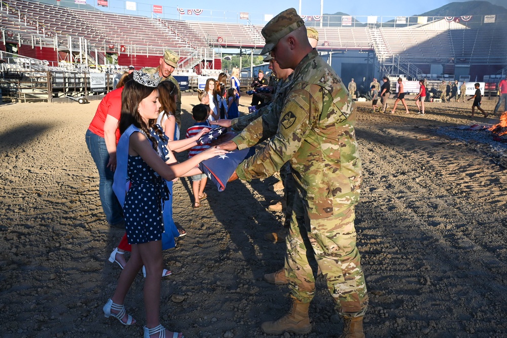 Utah National Guard supports 25th annual Spanish Fork Flag Retirement Ceremony