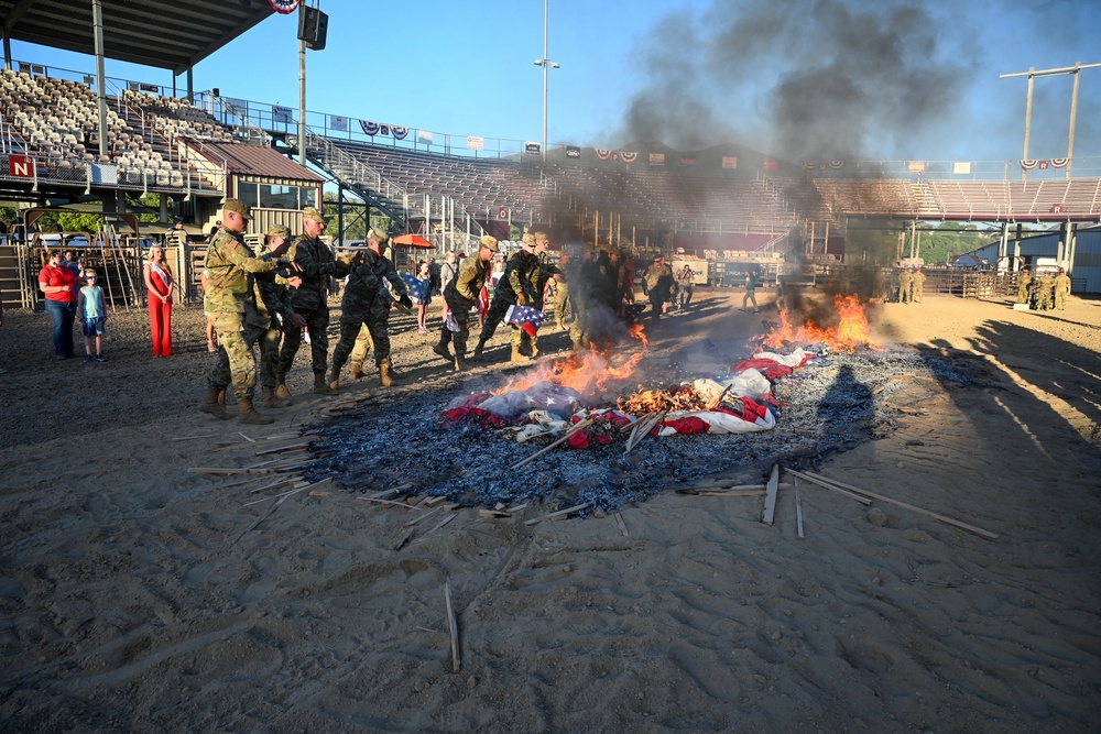 Utah National Guard supports 25th annual Spanish Fork Flag Retirement Ceremony