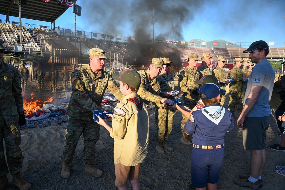 Utah National Guard supports 25th annual Spanish Fork Flag Retirement Ceremony