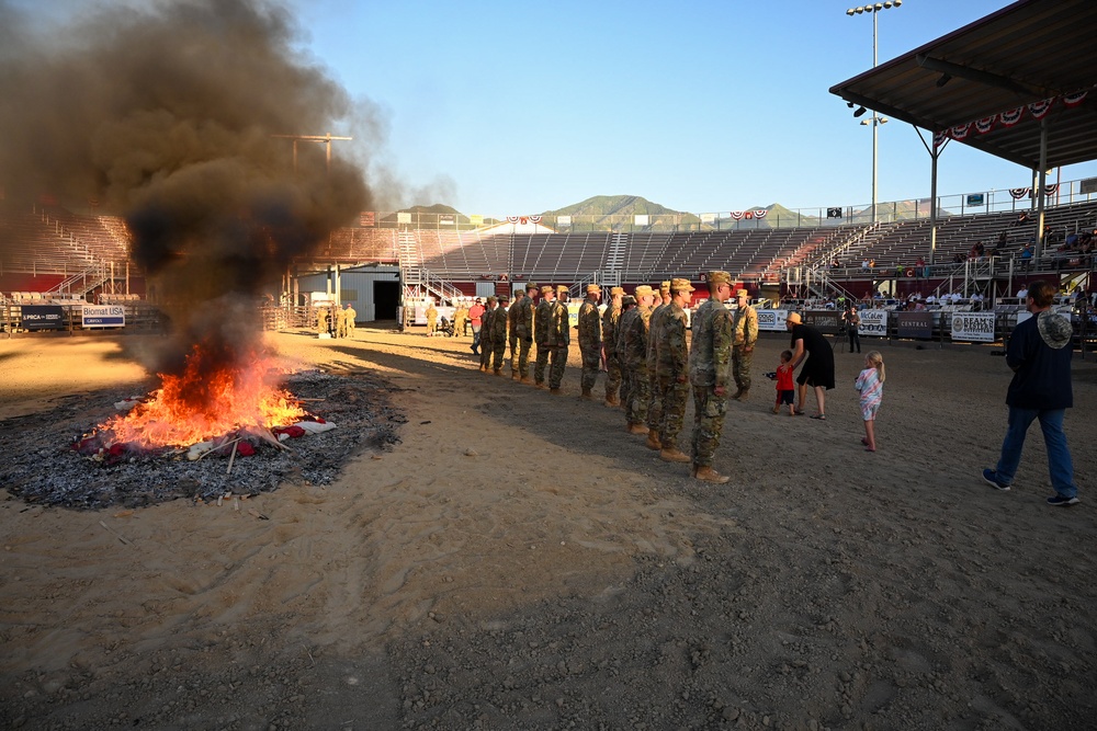 Utah National Guard supports 25th annual Spanish Fork Flag Retirement Ceremony