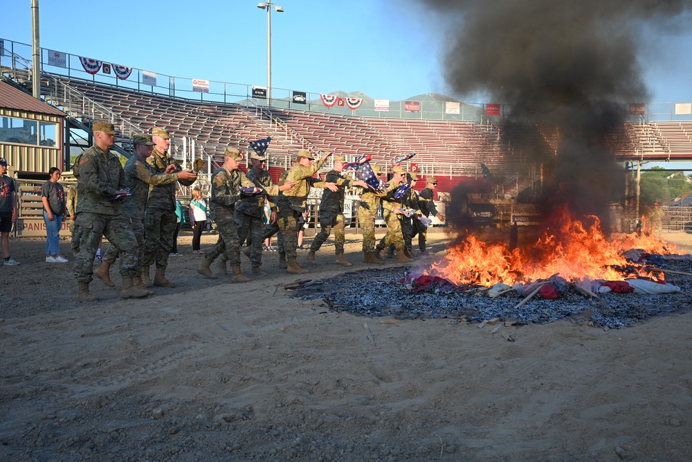 Utah National Guard supports 25th annual Spanish Fork Flag Retirement Ceremony