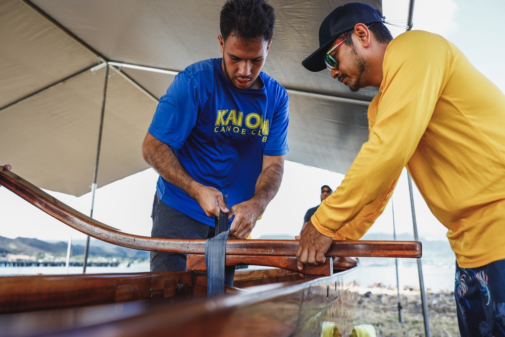 2023 John D. Kaupiko Canoe Regatta canoe staging