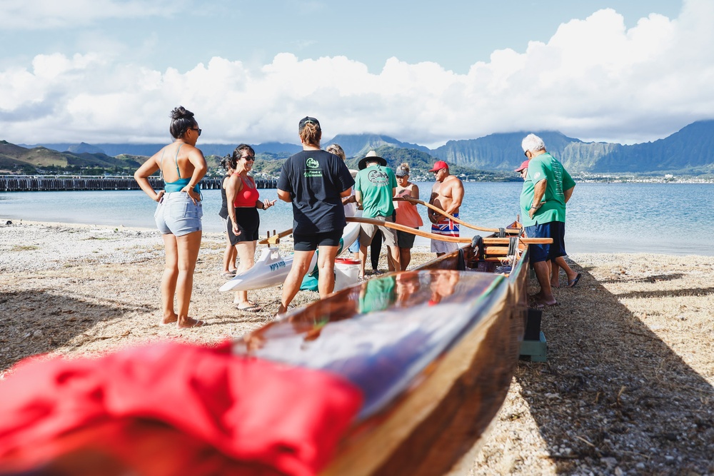 2023 John D. Kaupiko Canoe Regatta canoe staging