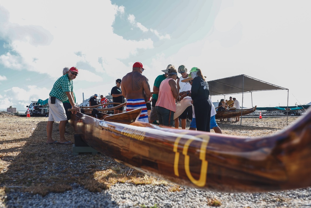 2023 John D. Kaupiko Canoe Regatta canoe staging