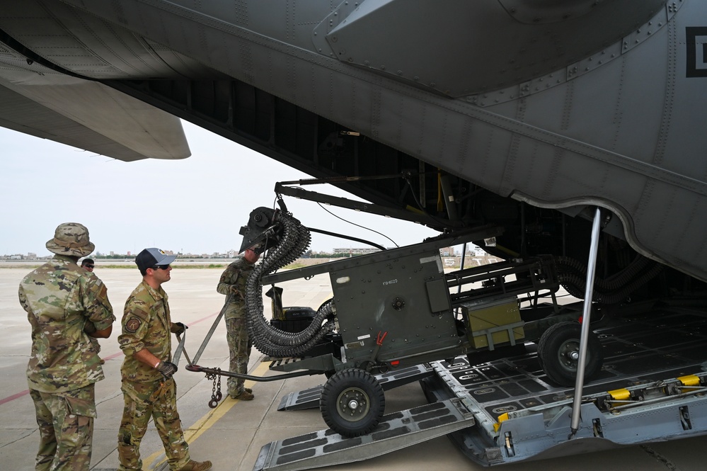 Resere aircrew transports reserve POL team for forward refueling training