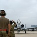 Multi-capable Airman trains on aircraft marshaling