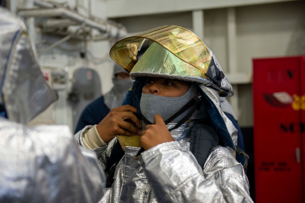 USS Carl Vinson (CVN 70) Conducts A General Quarters Drill